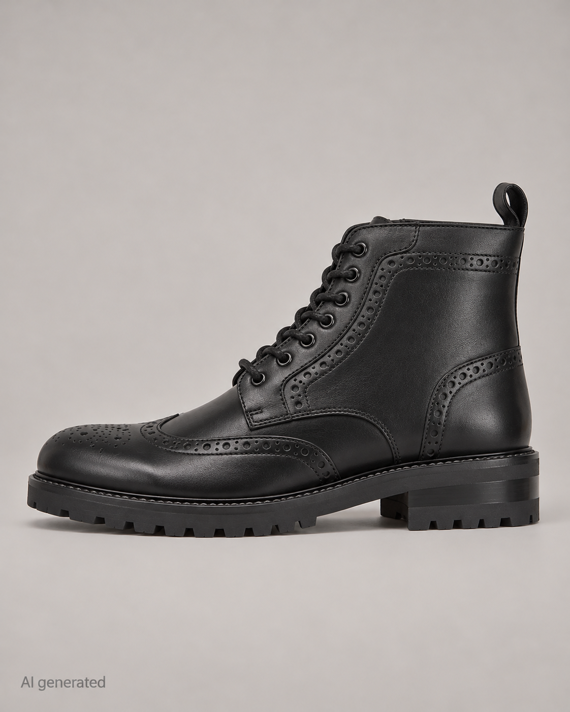 Fekete brogue bakancs