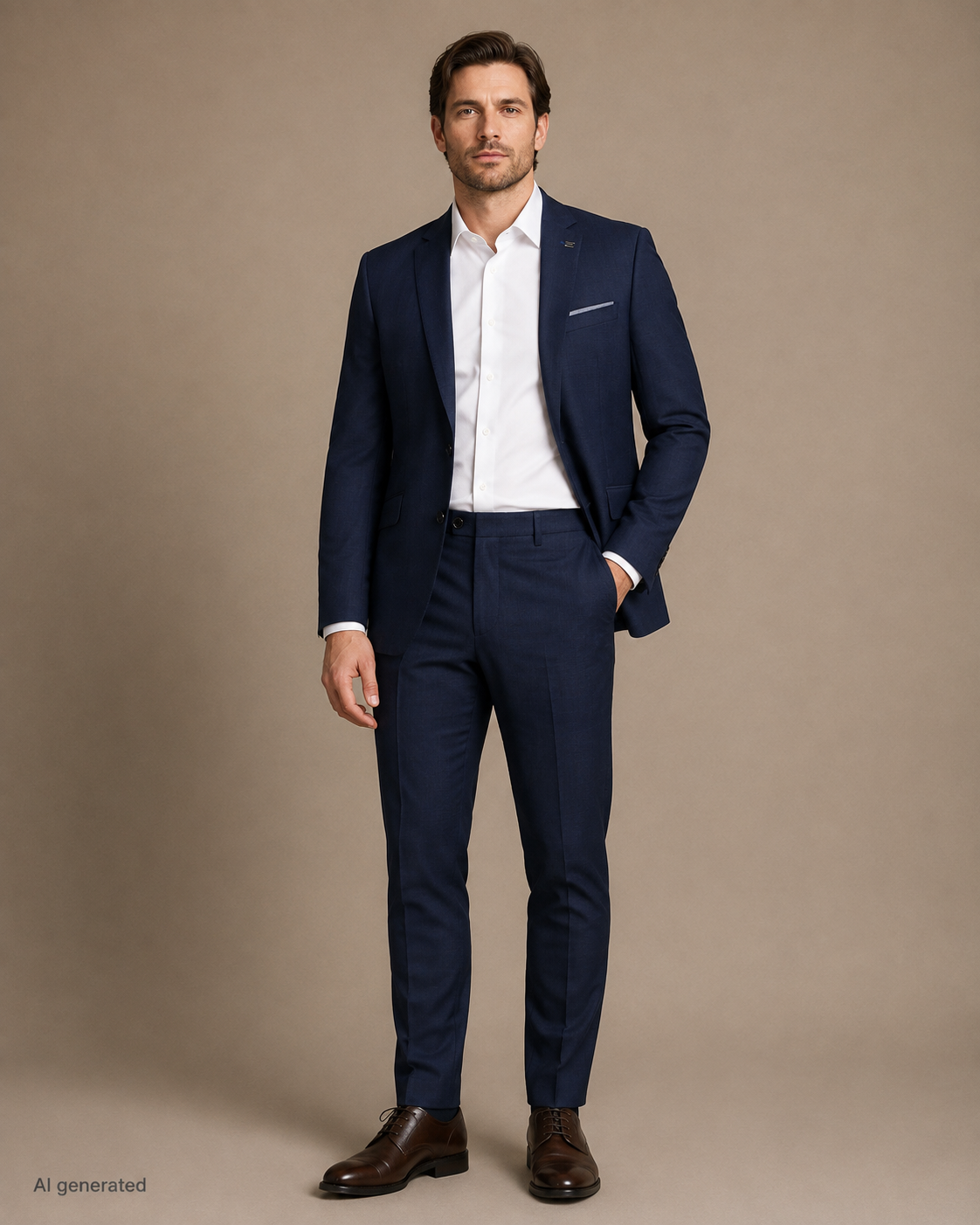 Tengerész kék slim fit Digel Move öltöny
