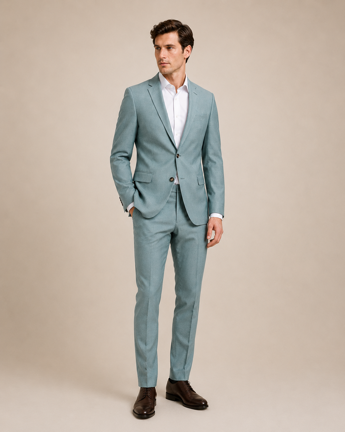 Világoszöld slim fit s.Oliver öltöny
