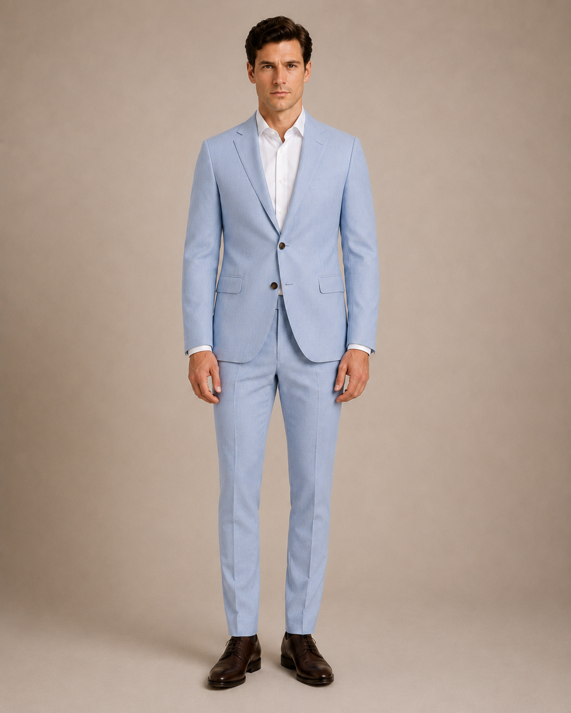 Világoskék slim fit s.Oliver öltöny