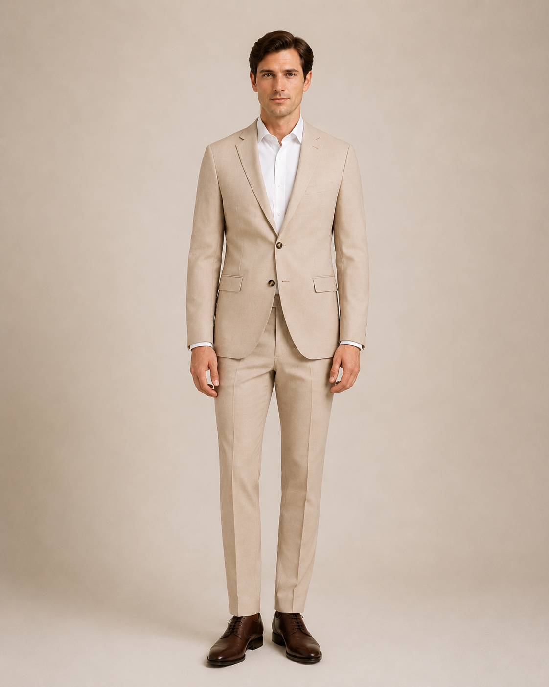 Bézs slim fit s.Oliver öltöny